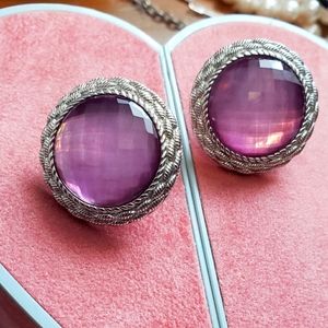 Signed Judith Ripka Sterling Silver Earrings